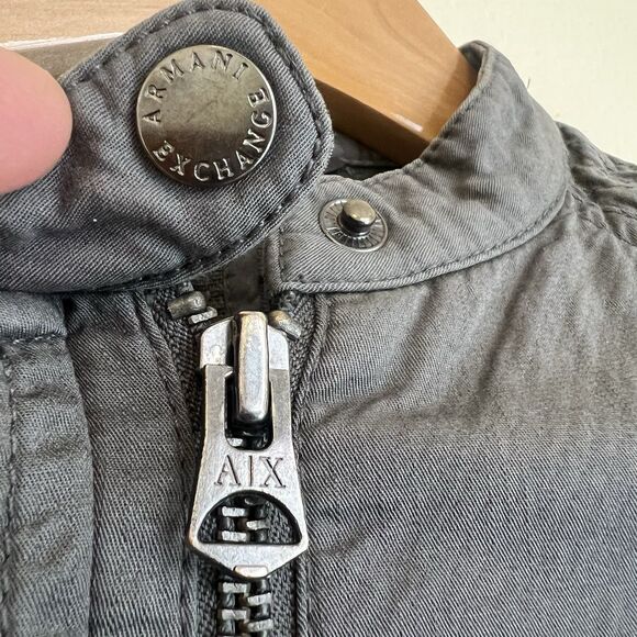 A/X Armani Exchange Gray Moto Jacket Size S - Picture 7 of 12
